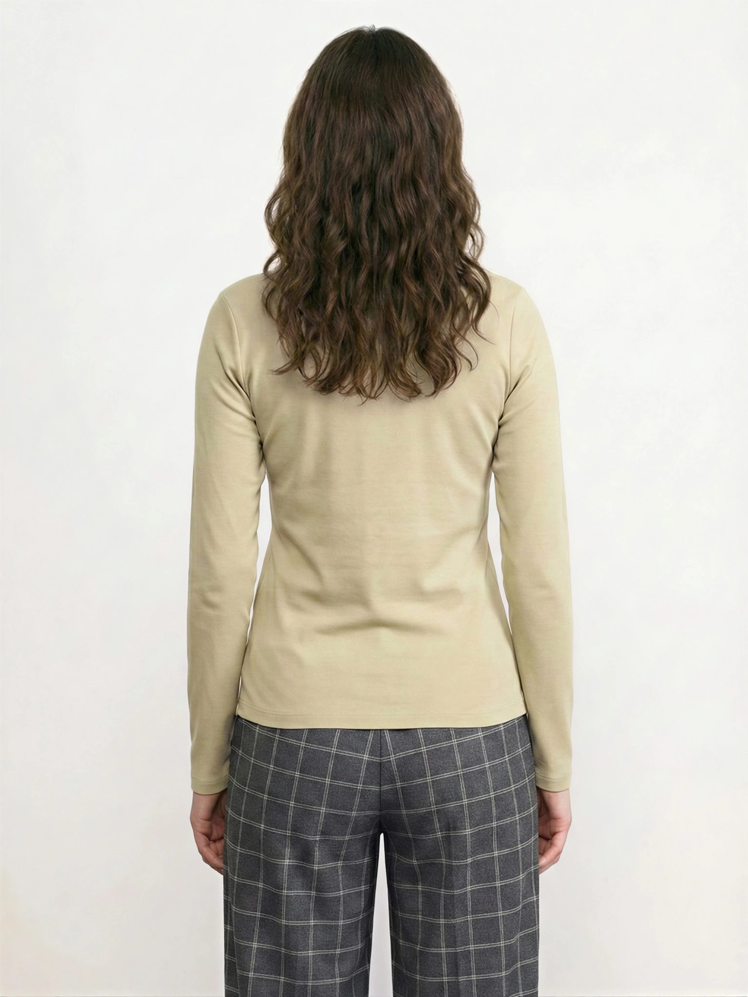 Водолазка оливкового цвета из смесового хлопка